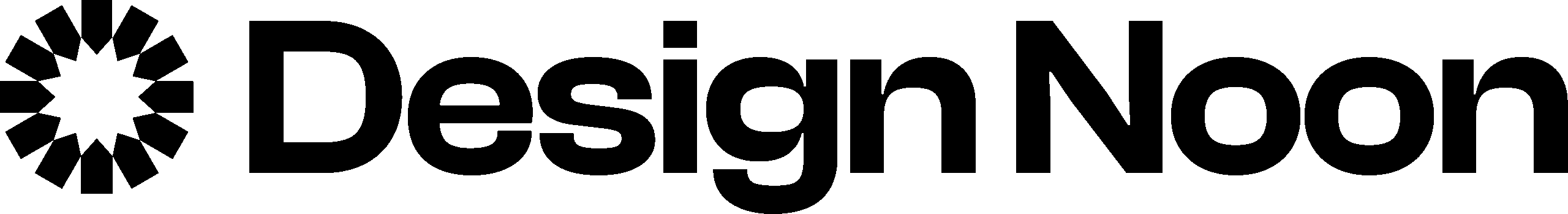 Black horizontal logo banner for creative agency Design Noon in Washington DC