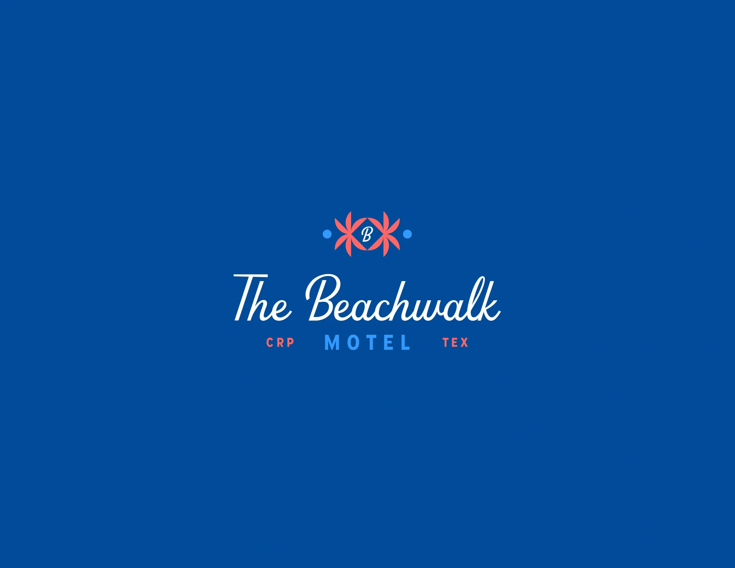 Beachwalk Motel logo design and nostalgic coastal brand identity showcase by Design Noon