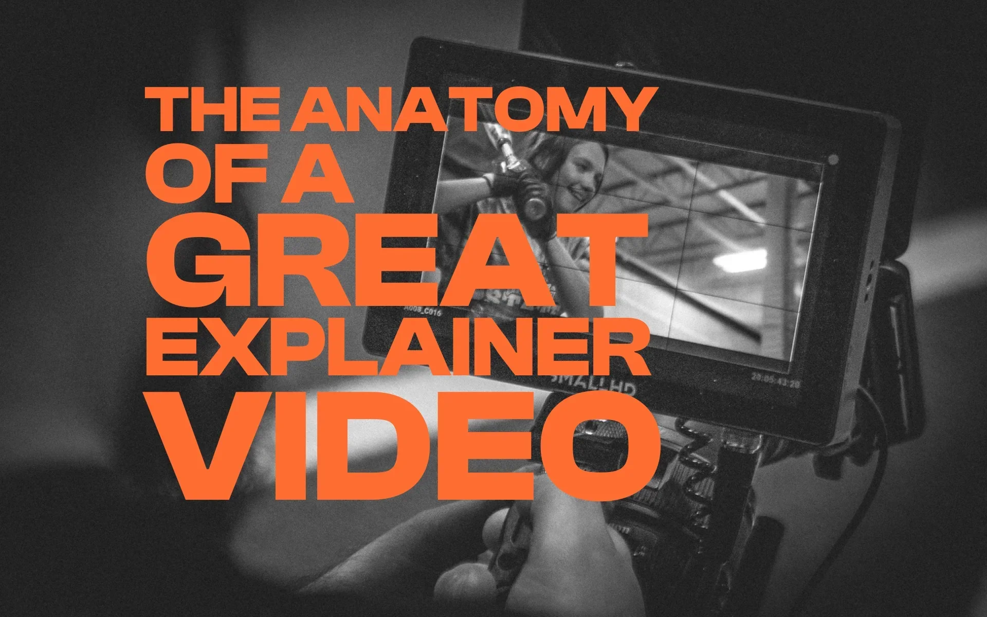 Article title graphic on the anatomy of a great explainer video by Washington DC studio Design Noon