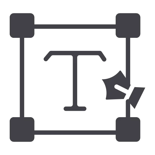 text editing dark icon