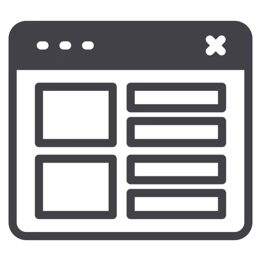 web design dark icon