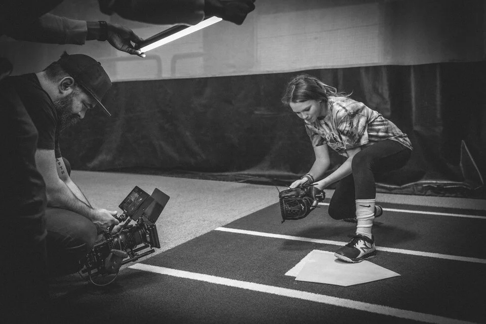 SixFour3 More Than Softball behind the scenes action shot by Washington DC creative agency Design Noon