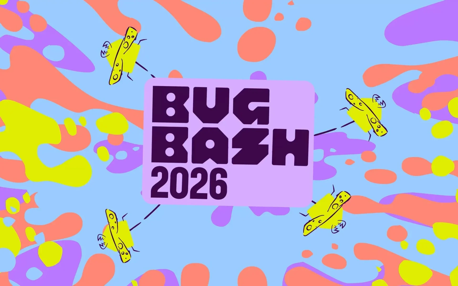 BugBash 2026 2D animation title graphics and character design by Washington DC animation agency Design Noon work portfolio