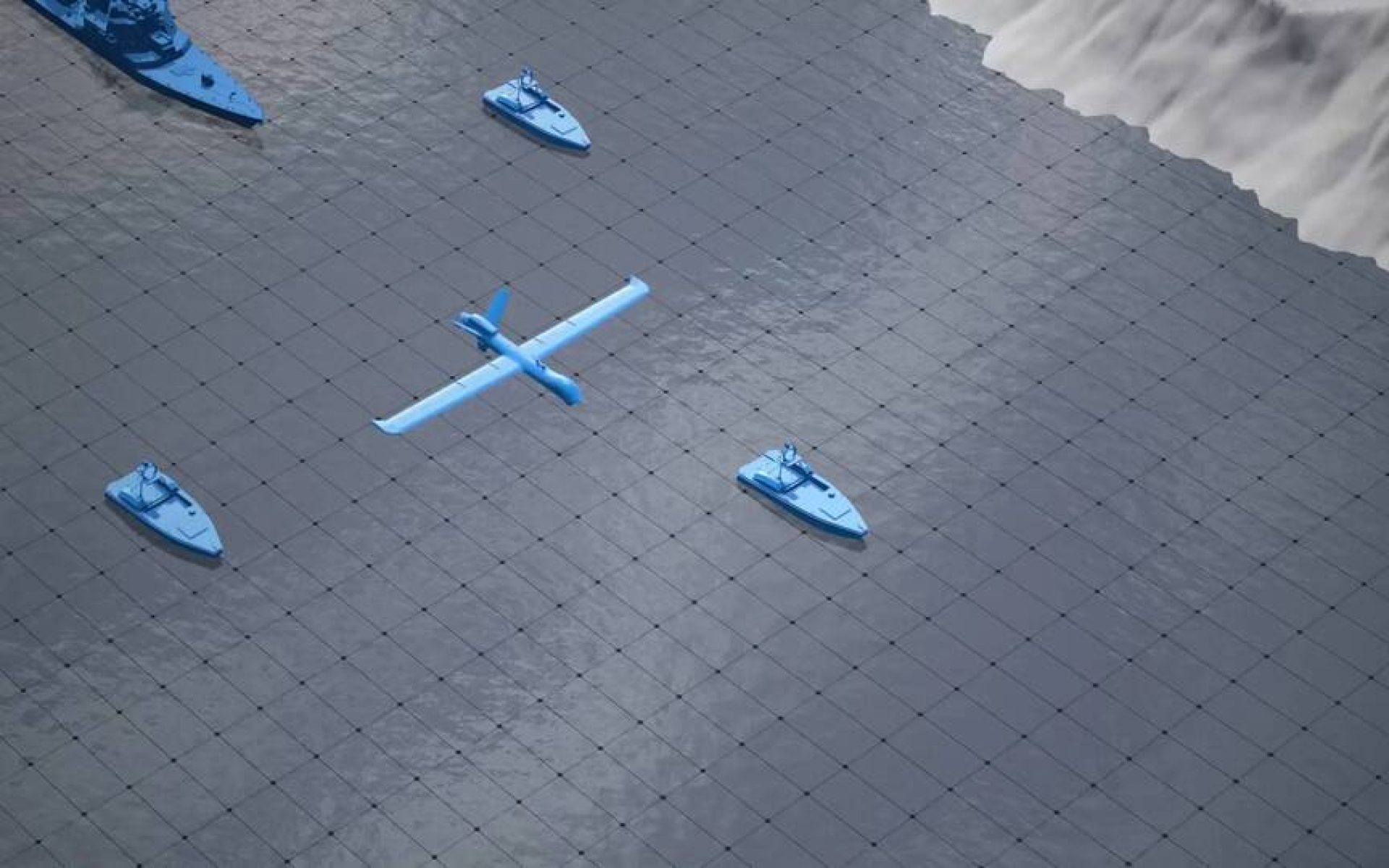 Integer Tech Power and Energy 3D animation simulation featuring maritime and aerial systems by Design Noon 2D and 3D animation agency